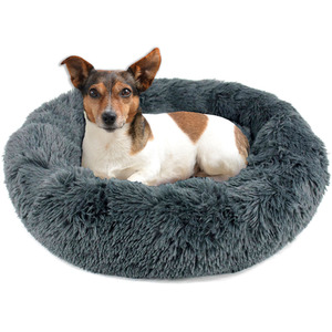 Fluffy Dog Bed in Dark Grey - Dark Grey / S by Actiaspet