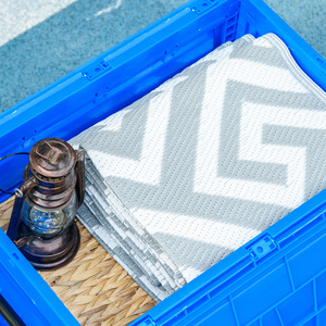 HOMCOM Bike Trailer with 65L Storage Box Foldable Steel Frame B71-062V00BU - Blue by HOMCOM