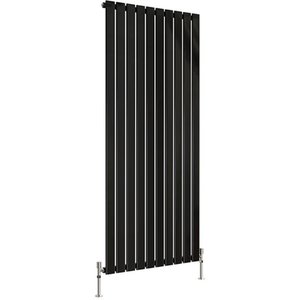 Flat Panel Vertical Designer Radiators - Black / 1600mm / 680mm / 46mm