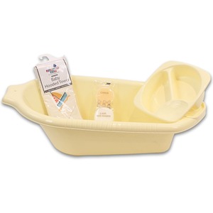 Yellow Mini Bathing Bundle - Yellow with Boat Towel by Junior Joy