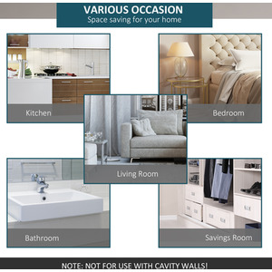 HOMCOM Sliding Barn Wooden Door Hardware Roller - Silver by HOMCOM