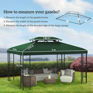 Outsunny Patio Gazebo Tent Cover Replacement by Outsunny