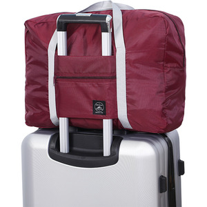 Foldable Travel Duffel Holdall Bag - Wine Red