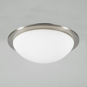 Arwel LED Bathroom Glass Dome Flush Ceiling Light by Litecraft