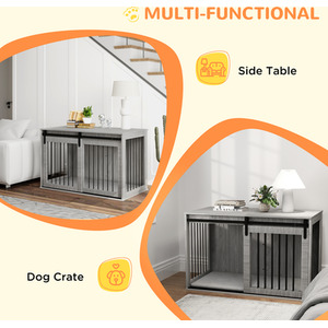 PawHut Dog Crate Furniture with Removable Cushion by PawHut