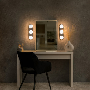 Orbital IP44 3 Way Bathroom Ceiling Light with Glass Globe Shade - Chrome by ValueLights