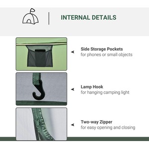 Outsunny 4-5 Adult Pop-up Tent - Green by Outsunny