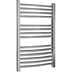 Heated Vertical Towel Rail Curved Rails 710 BTU Chrome 700x 500mm - Chrome by Balterley