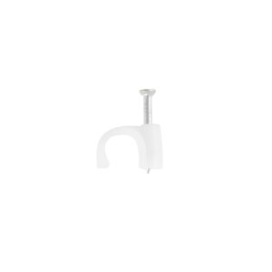 Cable Clips Round White - White / 7mm by Hiatt