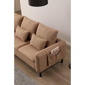 Sable Three Seater Sofa - Brown