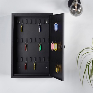 Wall Mounted Key Cabinet - Black by Safes UK
