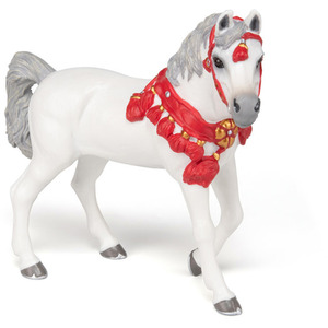 PAPO Horses and Ponies White Arabian Horse in Parade Dress Toy Figure - White by PAPO