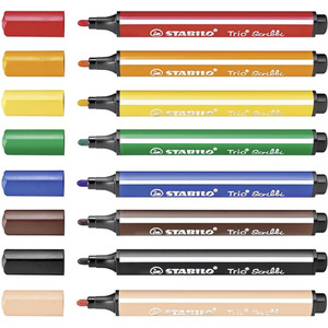 Triangular Fibre-Tip Pens - STABILO Trio Scribbi - Multi by STABILO