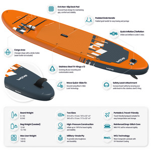 Wave Tourer 2.0 SUP Inflatable Paddleboard 11'3ft by Wave