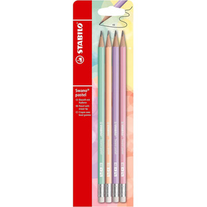Graphite Pencil with Eraser - STABILO Swano Pastel by STABILO