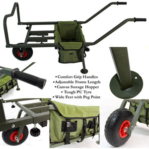Fishing Trolley with Detachable Bag - Green by Actiaspet