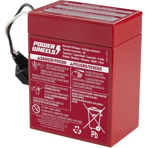 Power Wheels 6 Volt Red Rechargeable Replacement Battery - Multicolour by Power Wheels