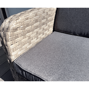 Dorchester 6 Piece Rattan Wicker Garden Dining Set - Grey by Madefor.living