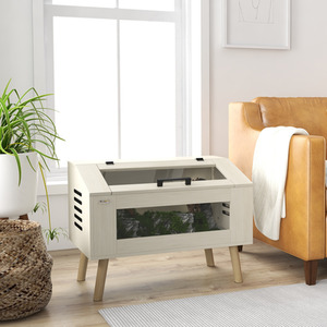 PawHut Reptile Terrarium, Snake Vivarium with Tempered Glass Windows - Brown / 111l by PawHut