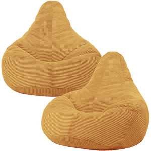 icon Dalton Gaming Bean Bag Chair, Set of 2 - Ochre Yellow by icon