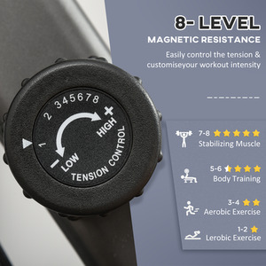 HOMCOM Exercise Training Workout Bike - Black, Grey by HOMCOM