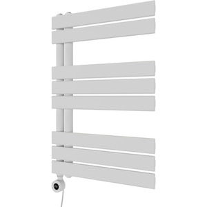 Lola Open Electric Designer Towel Radiator - WHITE / 50cm by Agadon