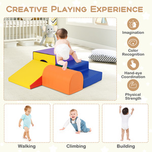 Toddler Soft Building Blocks Structures Set by Costway