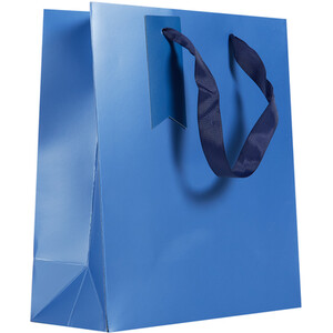 Pack of 3 Blue Glimmer Medium Gift Bags - Blue