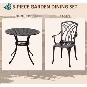 Outsunny 5 Piece Bistro Dining Set by Outsunny