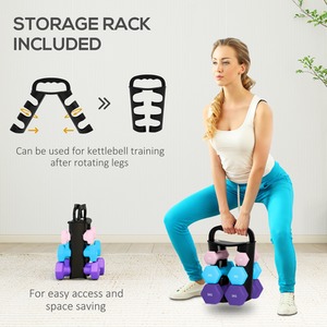 SPORTNOW Dumbbells Set with Carry Rack by SPORTNOW
