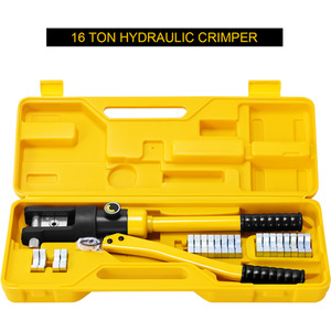 Costway Professional Hydraulic Crimping Tool Set-Yellow - Yellow by Costway