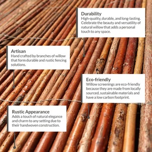 Premium Willow Fencing Screening Rolls by Woven Wood