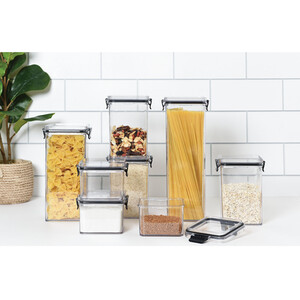 Set of 8 Airtight Food Containers - Clear