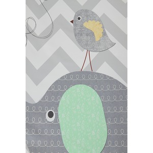Anti-Roll Wedge Baby Changing Mat - Elephant Chevron Grey / Elephant Chevron With Grey by Babycurls