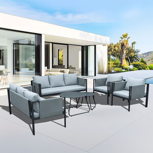 8 Seater Sicily Sofa Set - Grey