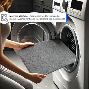 PVC Loofah Square Shower and Bath Mat - Grey / 60cm x 60cm by Nicoman