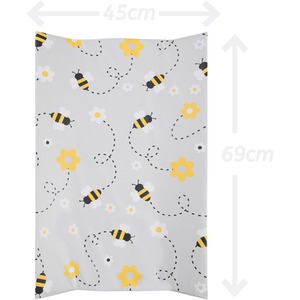 Anti-Roll Wedge Baby Changing Mat - Grey Bee / Grey Bee by Babycurls