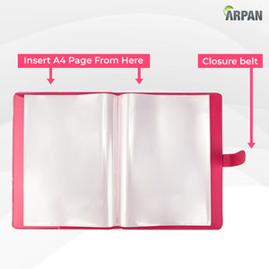 A4 Professional Presentation Display Book 36 Sheets - Pink by Arpan