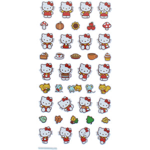 Pumpkin Hello Kitty Puffy Stickers - Multicolour by Bluesky