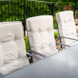 Reclining Garden Leisure And Dining Furniture Set - Grey by Hectare