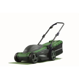 Powerbase Electric Mower and Rear Roller - Green / 34cm Cutting Width by Powerbase