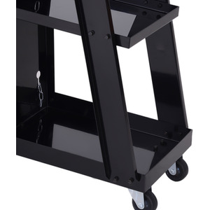 DURHAND Three-Tier Welding Cart Universal Storage for Gas Bottles - Black by DURHAND