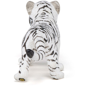 PAPO Wild Animal Kingdom White Tiger Cub Toy Figure - Black by PAPO