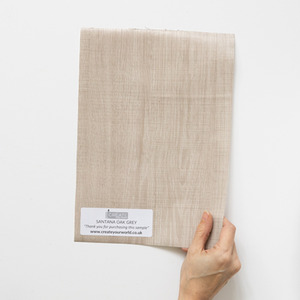 dc fix Oak Santana Grey Self Adhesive Vinyl Wrap for Kitchen Doors and Worktops - grey / A4 by d-c-fix