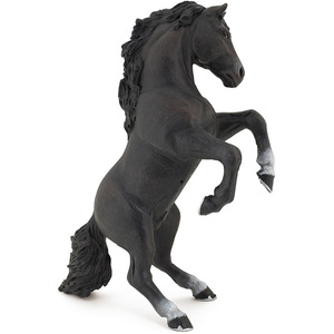 PAPO Horse and Ponies Black Reared Up Horse Toy Figure - Black by PAPO