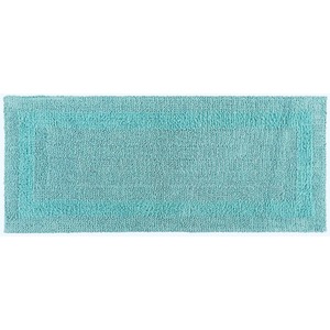Luxury Reversible Bath Mat Runner - Aqua by Homescapes