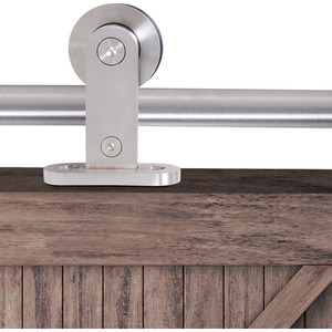 HOMCOM Wooden Sliding Door Kit - Brown by HOMCOM