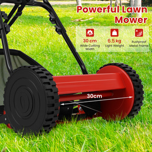 Push Lawn Mower Manual Grass Sweeper by Costway