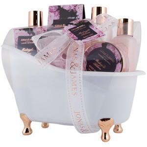 Jonas & James Midnight Bloom Bath Gift Set - White and Pink by Jonas & James