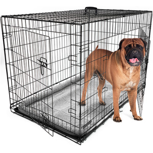 Dog Crate with Bed - Black / XXL by DogCratesPlus